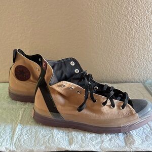 Men’s Converse Two-Tone High-Top Sneakers - Black and Tan